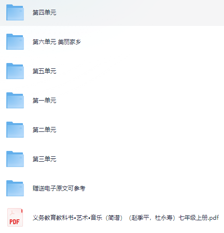 【新版教材】音乐人教版七上册齐全
